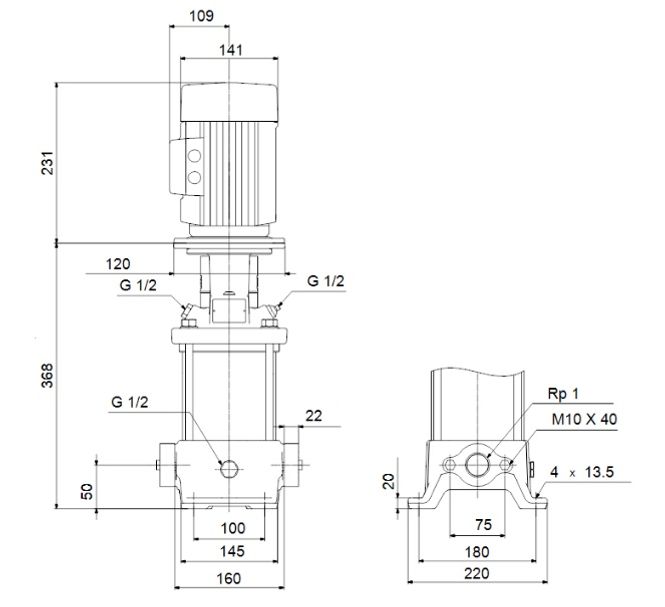 Hovedbilde Grundfos  3m3/h 6 bar 1-fas  