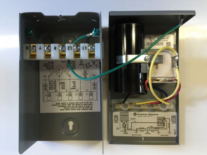 Hovedbilde Control box 0,75kW Grå box kondensator franklin 